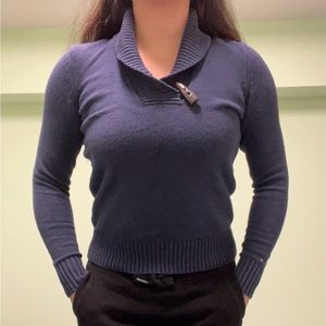 Tommy Hilfiger Shawl Collar Sweater - Navy Blue